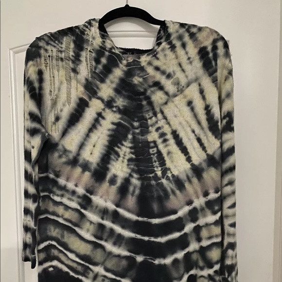 RAQUEL ALLEGRA' Tie Dye Cashmere/Merino Wool Sweater! Size Rtls